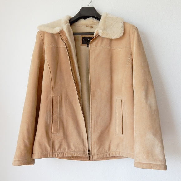 Winlit New York beige suede winter jacket - Picture 1 of 8